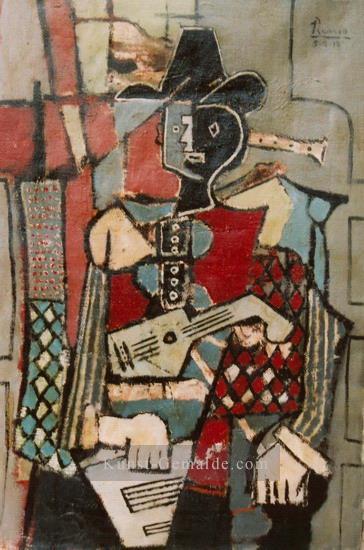 Arlequin3 1917 Kubismus Pablo Picasso Ölgemälde